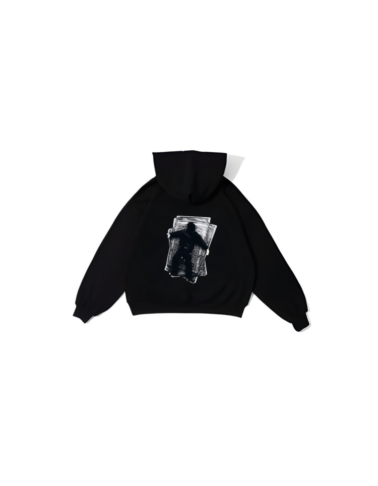 1$z Siyah Oversize Hoodie