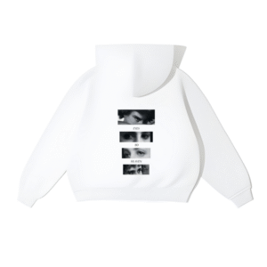Eyes to Heaven Beyaz Oversize Hoodie